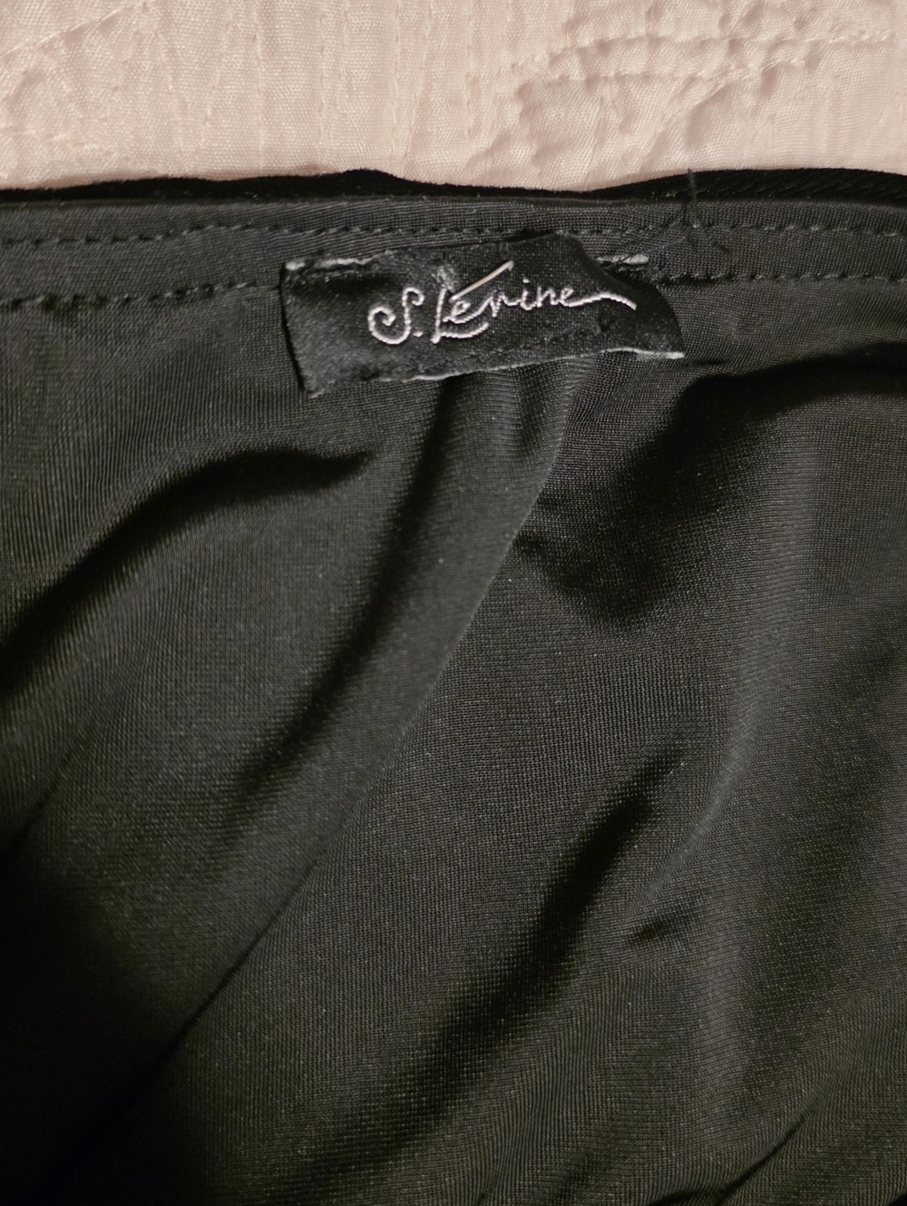 S. Levine Black Velvet Off-Shoulder Ruffle Top - Picture 2 of 3